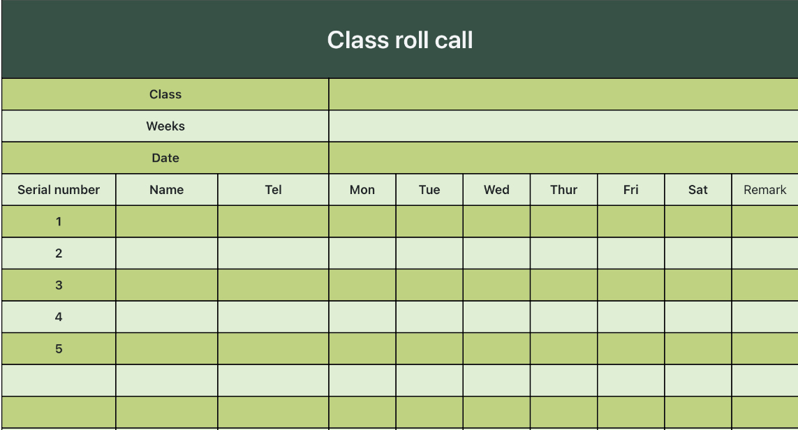 Class roll call